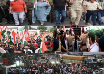 Thousands of People participate in Mega Tiranga rally held at Kupwara