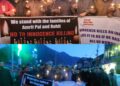 Candlelight march held at Kupwara to express solidarity with the families of Punjab residents killed in Srinagar