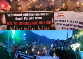 Candlelight march held at Kupwara to express solidarity with the families of Punjab residents killed in Srinagar