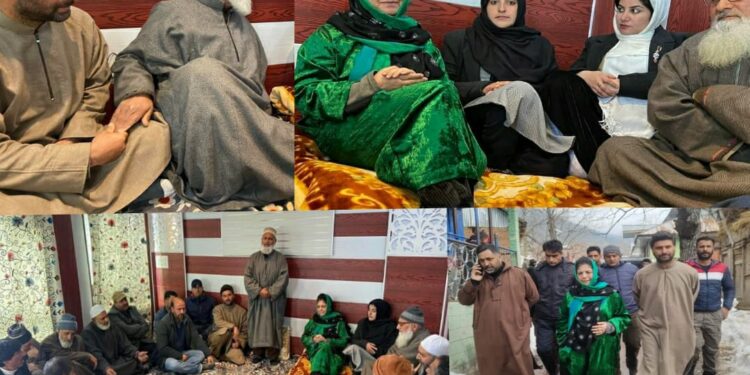 PDP Chairperson Mehbooba Mufti Visits Lalpora Lolab To Extend Condolences To Bereaved Family of Alhaj Peer Abdul Ghani Shah