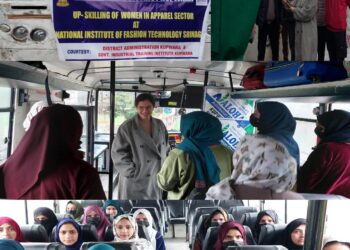 DC Kupwara flags-off group of Women for 2 Month’s training at NIFT Srinagar