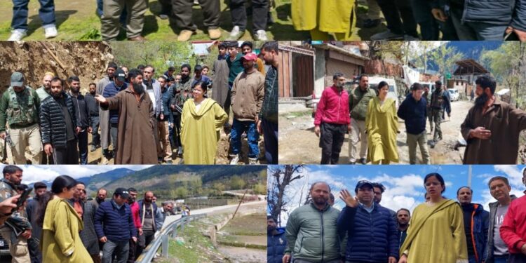 DC Kupwara visits various areas to assess post heavy rainfall situation