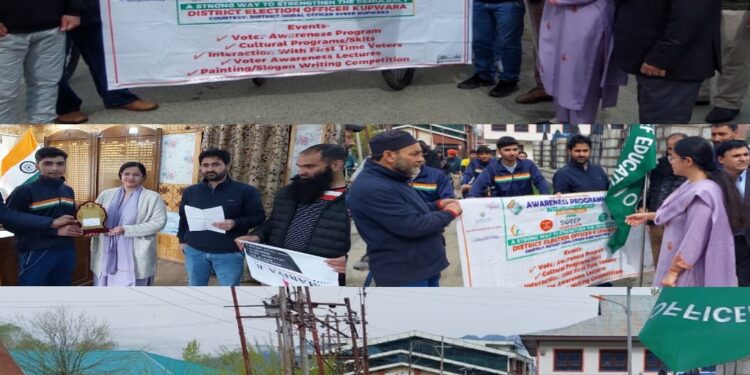 DEO Kupwara flags-off Cycle Race under SVEEP to raise voter awareness
