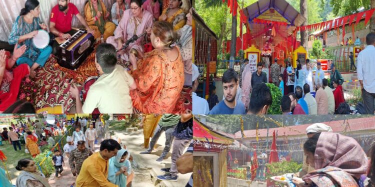Hundreds of Devotees Celebrate Annual Mata Kheer Bhawani Festival in Kupwara