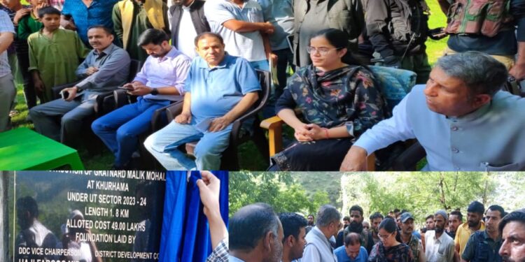 DC Kupwara, VC DDC lays foundation stone to 7.3km road projects at Surigam, Gratnard in Lolab sub division