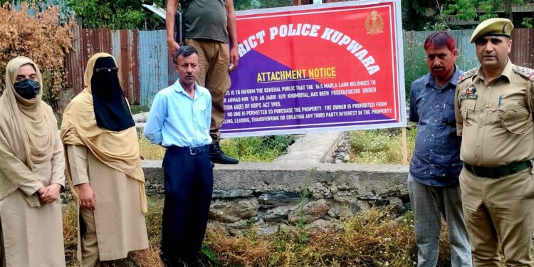 Kupwara Police Attach Property of Notorious Drug Peddler