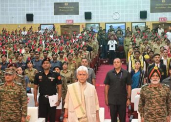 Lieutenant Governor interacts with NCC Cadets at Special National Integration Camp at Srinagar