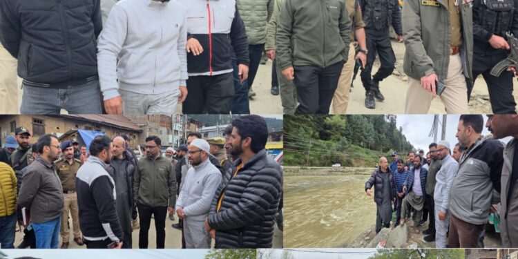 DC and SSP Kupwara Reviews Traffic management in Kupwara Town