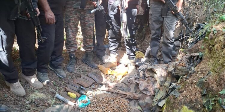 AK-47, grenades, rounds recovered from Handwara Hideout
